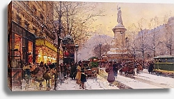 Постер Гальен-Лалу Эжен Winter Paris street scene