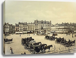 Постер Франция. Орлеан, площадь Мартруа и памятник Жанне д'Арк