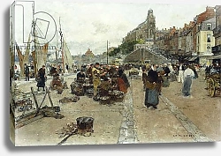 Постер Луар Луиджи Marketplace by a Harbour,