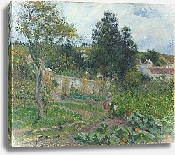 Постер Писсарро Камиль (Camille Pissarro) Jardin potager ? l’Ermitage Pontoise