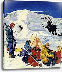 Постер Школа: Английская 20в. The expedition set up eight camps, the last 2,000 feet below the summit