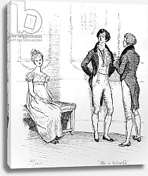 Постер Томсон Хью (грав) 'She is tolerable', illustration from 'Pride & Prejudice' by Jane Austen, edition published in 1894