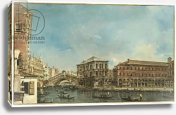 Постер Гварди Франческо (Francesco Guardi) Venice: the Rialto Bridge with the Palazzo dei Camerlenghi
