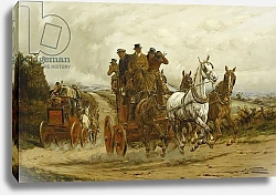 Постер Райт Джордж The London to York Stagecoaches,