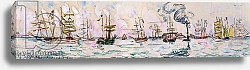 Постер Синьяк Поль (Paul Signac) The Departure of the Fishing Trawlers to Newfoundland, 1928