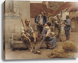 Постер Лермит Леон Paying the Harvesters, 1882