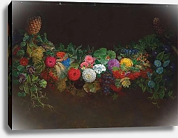 Постер Дженсен Йоханн A Magnificent Garland of Fruit and Flowers, 1840