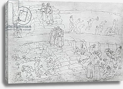 Постер Боттичелли Сандро (Sandro Botticelli) Dante and Virgil from 'The Divine Comedy' by Dante Alighieri c.1480