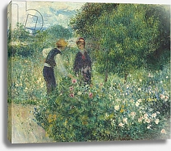 Постер Ренуар Пьер (Pierre-Auguste Renoir) Picking Flowers, 1875
