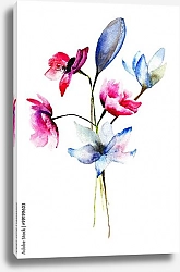 Постер Стилизованные полевые цветы