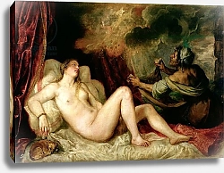 Постер Тициан (Tiziano Vecellio) Danae Receiving the Shower of Gold