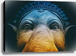 Постер Индийская статуя слона крупным планом