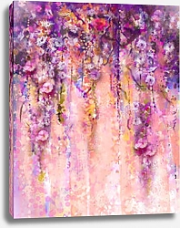 Постер Весна, фиолетовые цветы