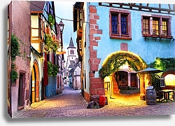 Постер Красочный город Риквир, Эльзас, Франция