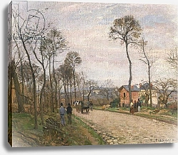 Постер Писсарро Камиль (Camille Pissarro) The Road from Louveciennes, 1870