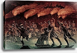 Постер Картины Skating by torchlight, Russia, 1846