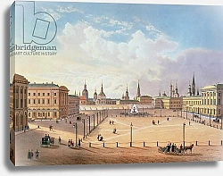 Постер Школа: Французская The Theatre Square in Moscow, printed by Jacottet and Bachelier, 1830s