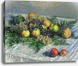 Постер Моне Клод (Claude Monet) Still Life with Pears and Grapes, 1880