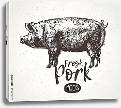 Постер 100% свежая свинина