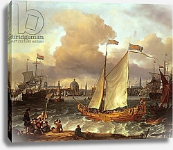 Постер Бакхаузен Людольф The Swedish Yacht 'Lejouet', in Amsterdam Harbour, 1674