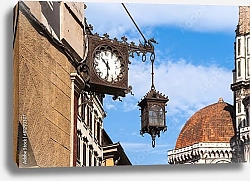 Постер Италия. Флоренция. Часы на здании