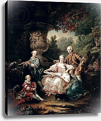 Постер Друаис Франсис Louis du Bouchet Marquis de Sourches and his Family, 1750