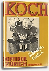 Постер Цилиакс Уолтер Koch, Optiker Zürich, bekannt für Qualität