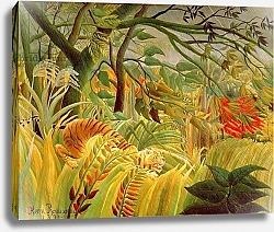 Постер Руссо Анри (Henri Rousseau) Tiger in a Tropical Storm 1891