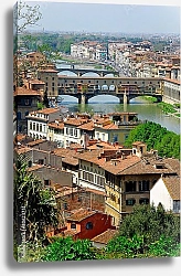 Постер Италия. Флоренция. Река Арно и мосты