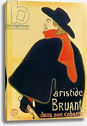 Постер Тулуз-Лотрек Анри (Henri Toulouse-Lautrec) Aristide Bruant in his Cabaret, 1893