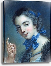 Постер Натье Жан-Марк Portrait of a young girl, c.1750