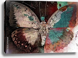 Постер Разноцветная ретро-бабочка