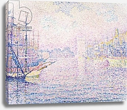 Постер Синьяк Поль (Paul Signac) Marseille Port, Morning Mist, 1906