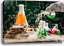 Постер Проверка химической формулы в школьной лаборатории