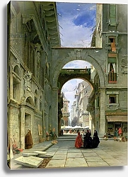 Постер Холланд Джеймс Piazza dei Signori in Verona with the Market Place, 1844