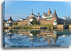 Постер Россия. Соловецкий монастырь и гавань