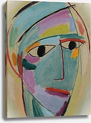 Постер Явленский Алексей Mystical head, Three-quarter profile