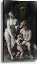 Постер Корреджо (Correggio) Венера с Меркурием и Купидоном