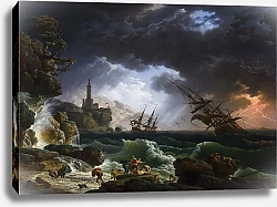 Постер Верне Клод Кораблекрушение в штормовом море