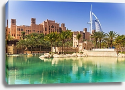 Постер Удивительная архитектура, тропический курорт в Дубае, ОАЭ