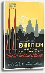 Постер Бучак Джон 44th annual exhibition by artists of Chicago and vicinity