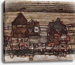 Постер Шиле Эгон (Egon Schiele) Дома с бельем на веревках, или Слободка