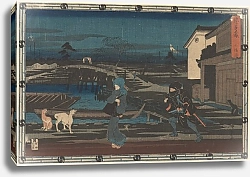Постер Утагава Хирошиге (яп) Night Attack from the Chushingura
