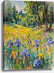 Постер Colorful iris meadow