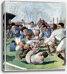 Постер Match de Rugby. Rugby match.