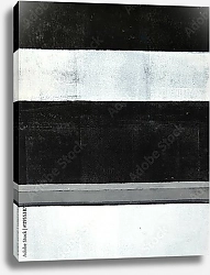 Постер Чёрно-белая абстракция с полосами