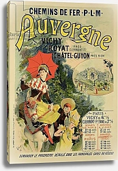 Постер Шере Жюль Reproduction of a poster advertising the 'Auvergne Railway', France, 1892