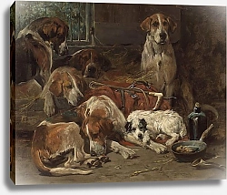 Постер Эммс Джон Охотничьи собаки после охоты