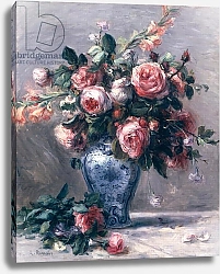 Постер Ренуар Пьер (Pierre-Auguste Renoir) Vase of Roses