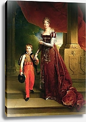 Постер Жерар Франсуа Marie Amelie de Bourbon Duchess of Orleans and her Son, Prince Ferdinand Duke of Chartres